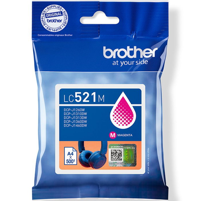 Brother Cartucho de Tinta LC521M Magenta